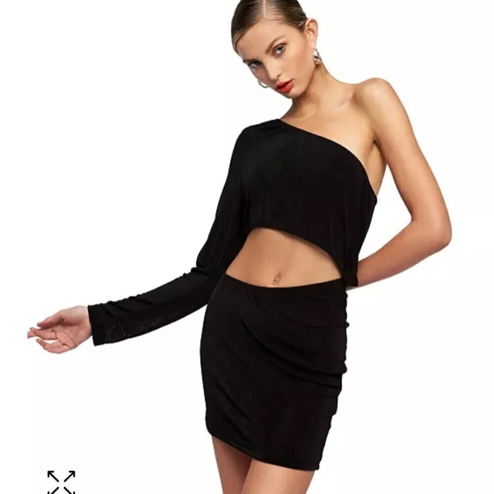 Lioness Black One Shoulder Dress